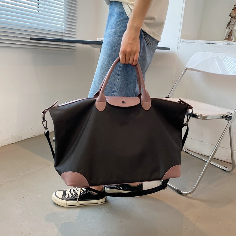 Laura Nylon+Leather Weekender Bags - 3 Colors