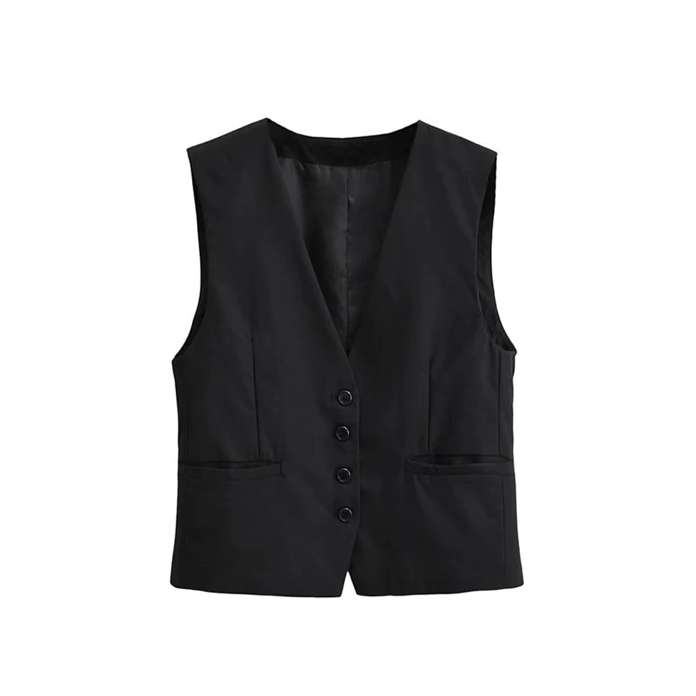 Leah V-neck Vest Tops - 3 Colors