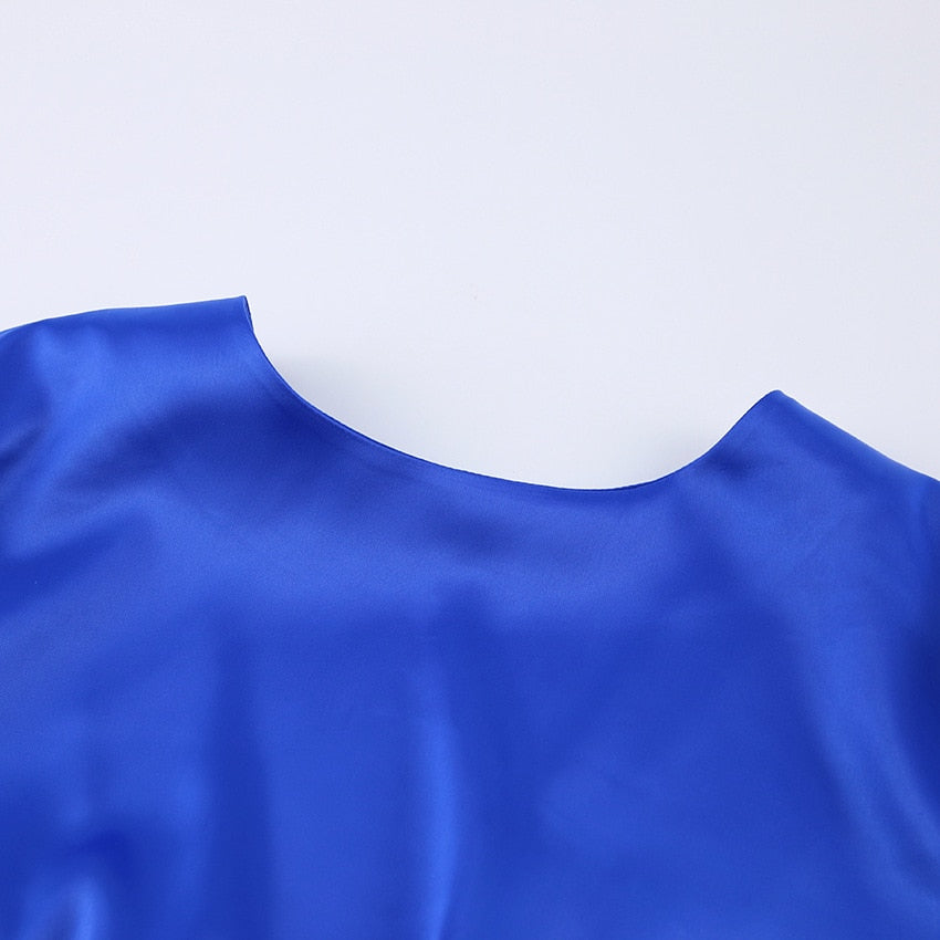 Linia Cropped Lace-Up Satin Top - 3 Colors