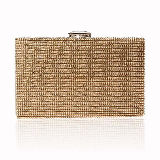 Clutch Bag Diamonds Gold Silver Handbag