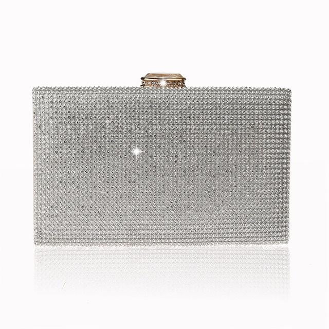 Clutch Bag Diamonds Gold Silver Handbag