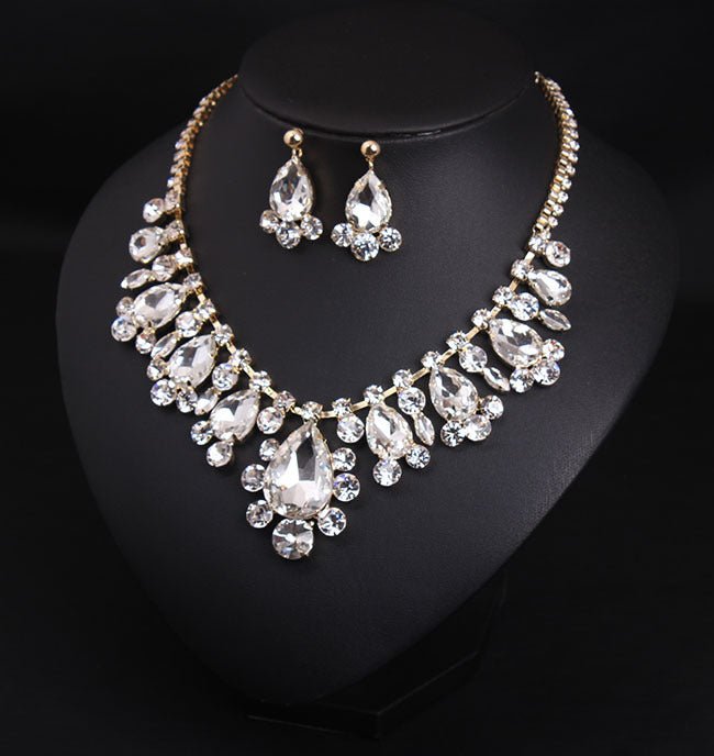 Crystal Necklace Wedding Jewelry Sets