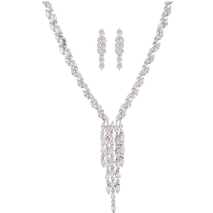 Cubic Zirconia Wedding Jewelry Sets Necklaces For Women