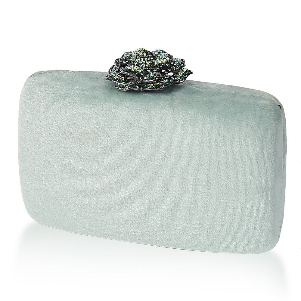 Designer Purse and Handbag Flower Lock Elegant Evening Clutch