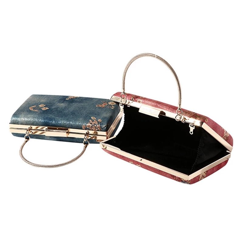 Designer Purses and Handbag Women's Retro Silk Shoulder Clutch Bags