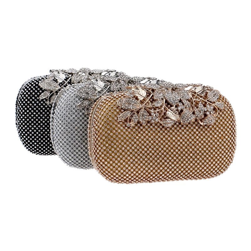 Diamond Evening Bag Flower Crystal Wedding Clutch
