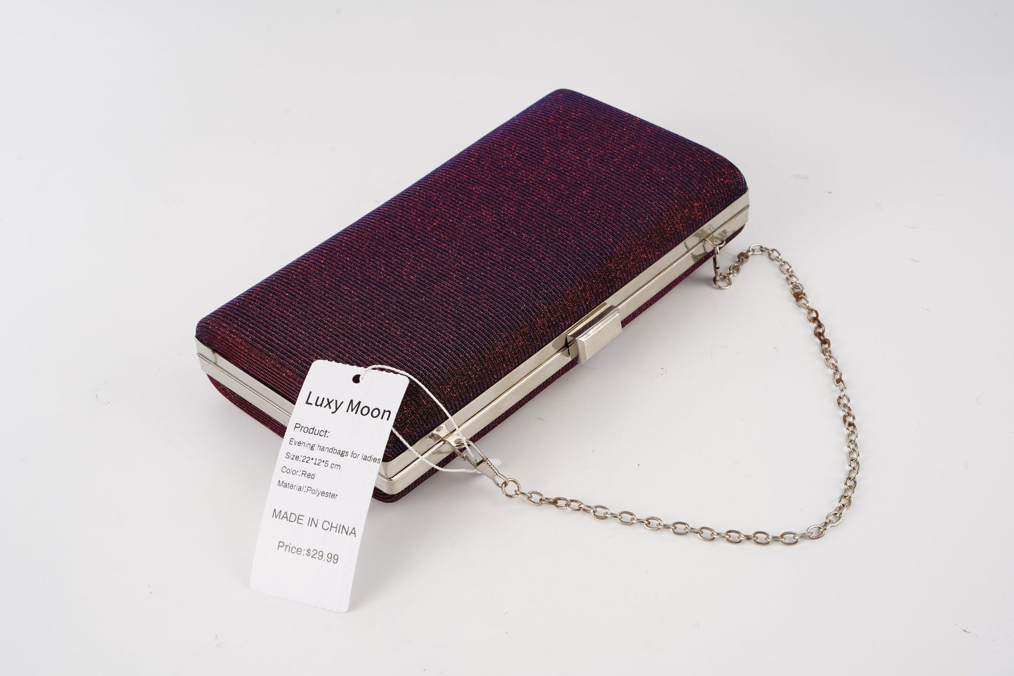 Evening Handbags for ladies Women Party Clutch Dinner Bag Chain Purse Crossbody Bag Handbag Shoulder Bag Evening Bag (Color:Red)