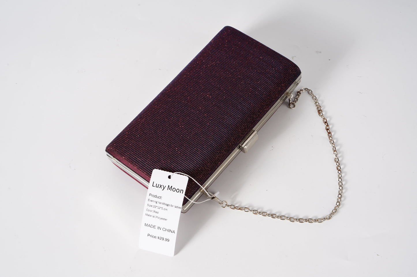 Evening Handbags for ladies Women Party Clutch Dinner Bag Chain Purse Crossbody Bag Handbag Shoulder Bag Evening Bag (Color:Red)