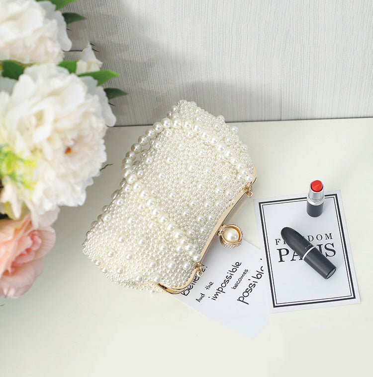 Exquisite Handle Pearl Wedding Party Clutch