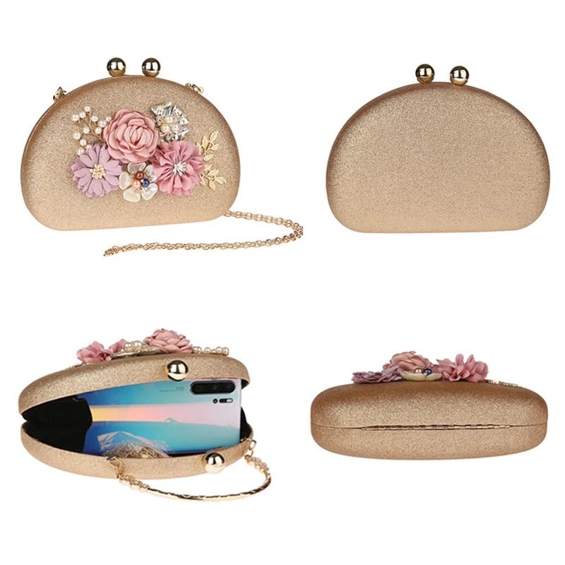 Flower Clutch Bag Lady's Hand Bag Party Wedding Purse