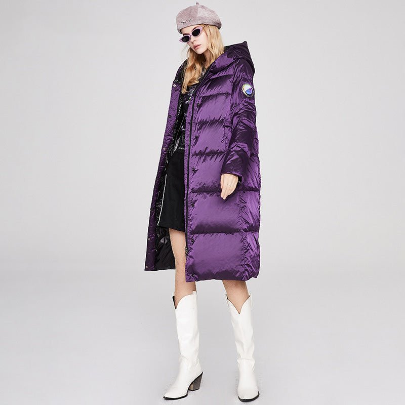 Long Winter Reflective Puffer Coats For Women