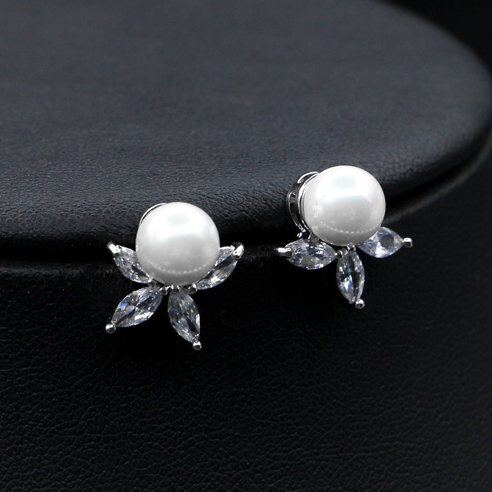 Mothers Birthstone Necklace Pearl Wedding Jewelry Sets