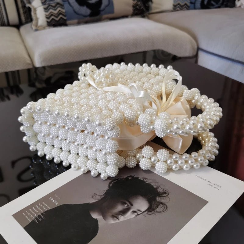 Pearl Beaded Women's Handbag Wedding Evening Clutch Party Purse