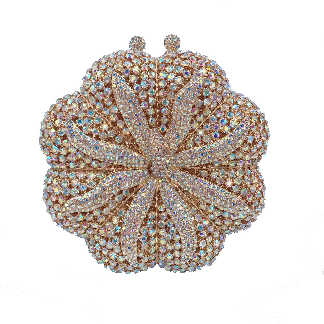 Pumpkin Rhinestone Clutch Cute Prom Purse