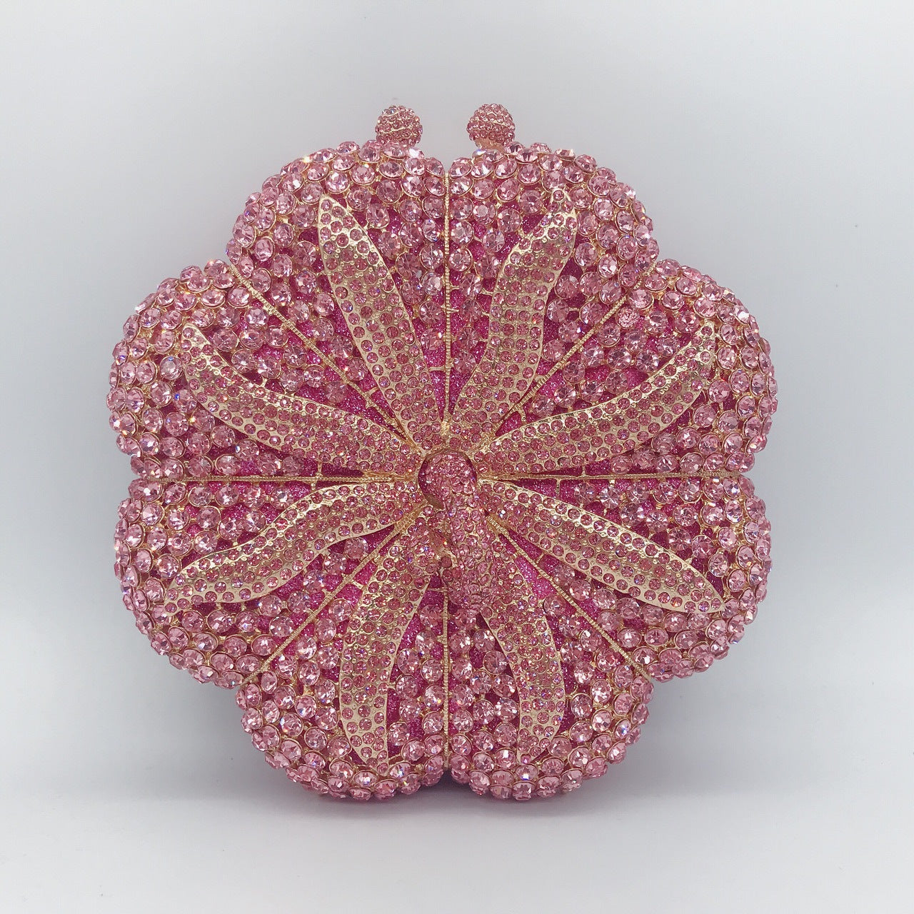Pumpkin Rhinestone Clutch Cute Prom Purse