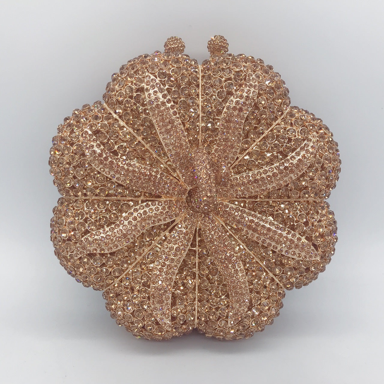 Pumpkin Rhinestone Clutch Cute Prom Purse