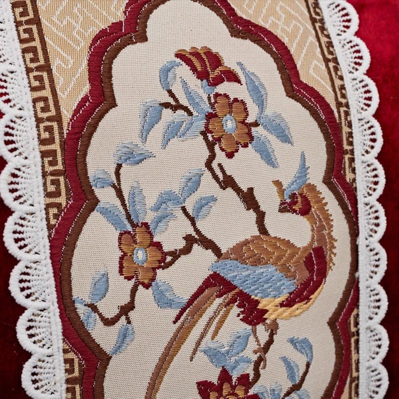 Red Velvet Flower Evening Clutch Handbag