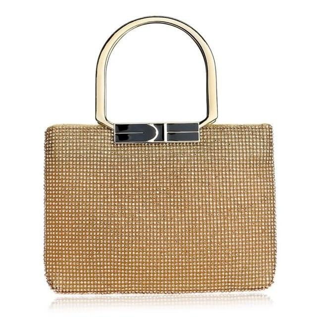 Rhinestone Evening Bags Gold Silver Clutches