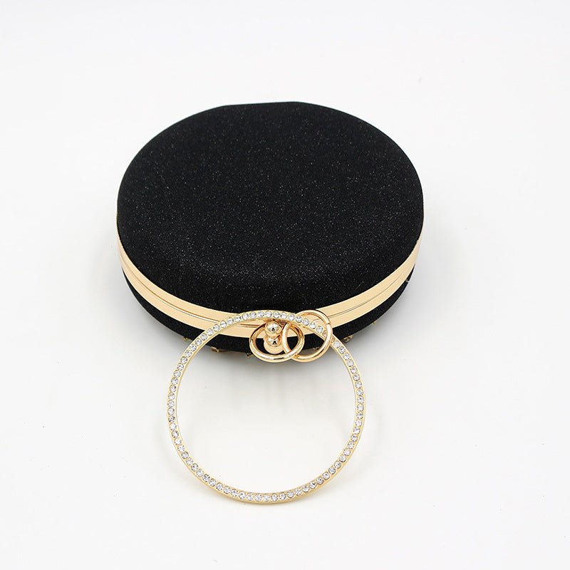 Round Crystal Clutch Women's Mini Handbag Evening Clutch Bag