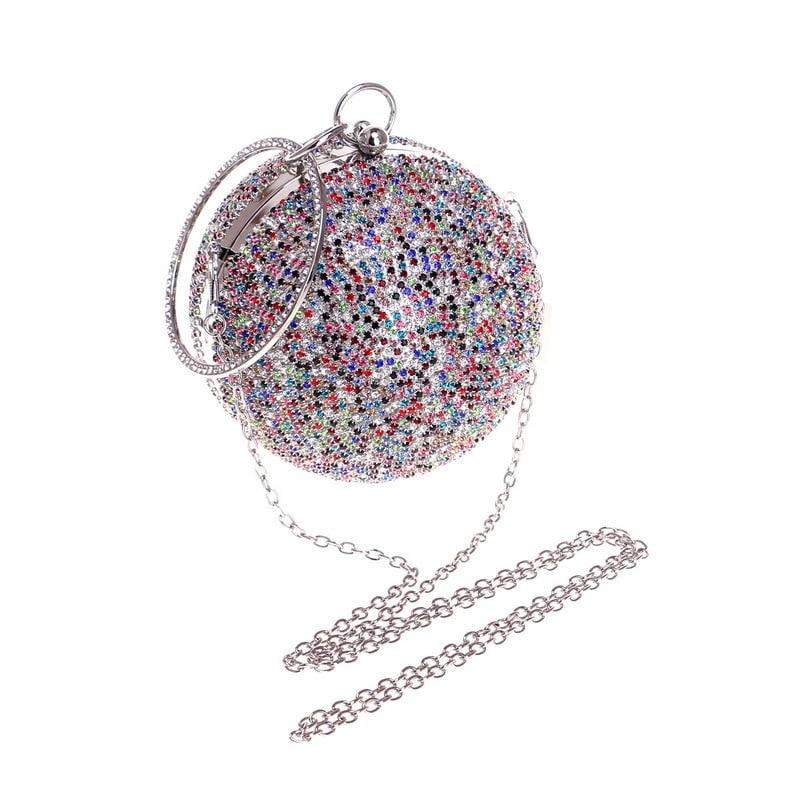 Round Evening Clutches Lady Handbags