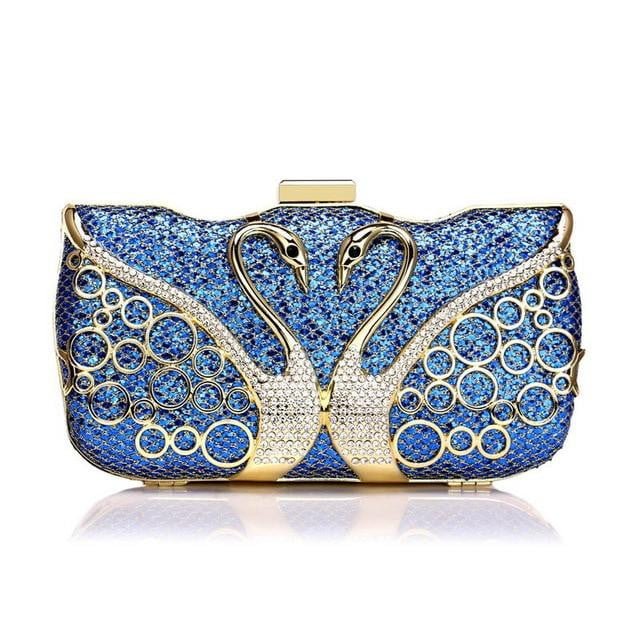 Sequin Evening Bags Elegant Swan Diamonds Clutch