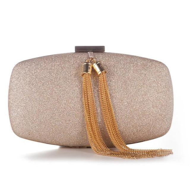 Sequin Evening Bags Metal Tassel Clutches