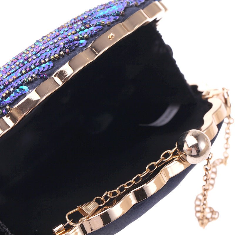 Sequin Shell Shape Women's Clutch Purse
