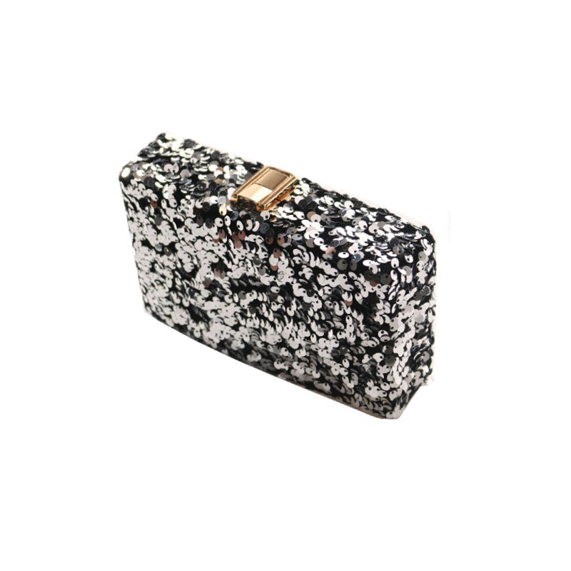 Square Elegant Sequined Evening Clutch Purse
