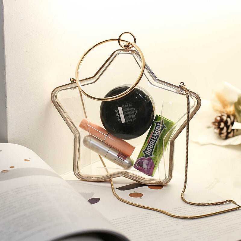 Star Transparent Acrylic Clutch Bag
