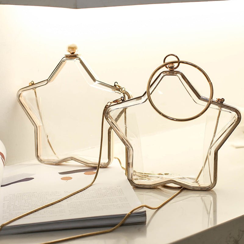 Star Transparent Acrylic Clutch Bag