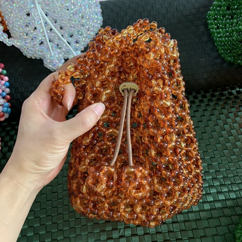 Summer Acrylic Woven Bucket Party Purse