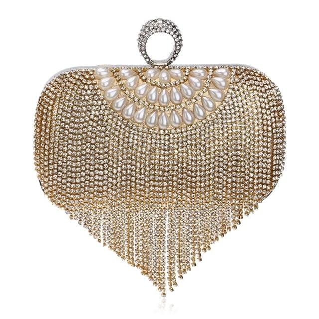 Tassel Evening Clutches Rings Diamonds Pearl Handbags