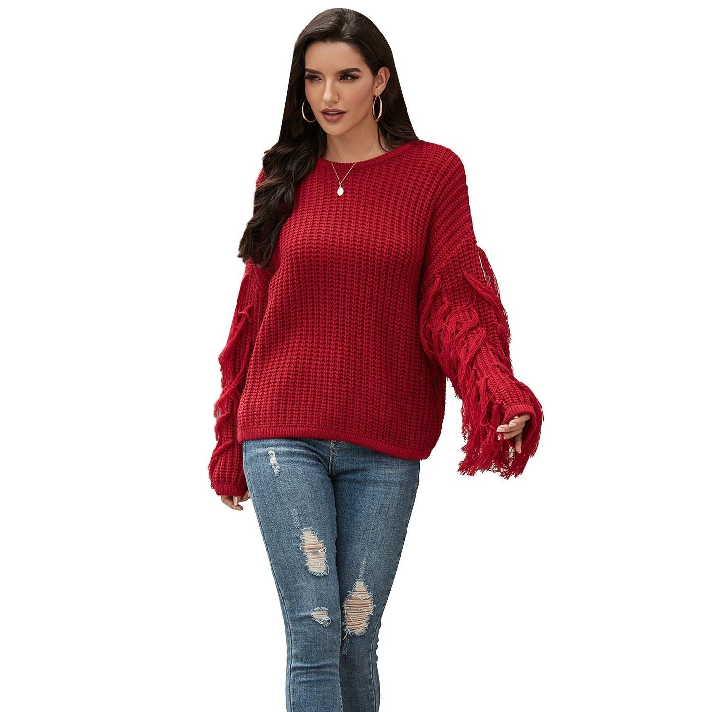 Tassel Pullover Sweater For Women
