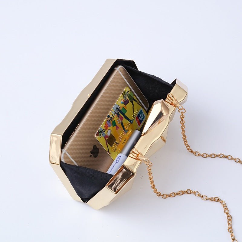 Unique Square Metal Evening Clutch Bag