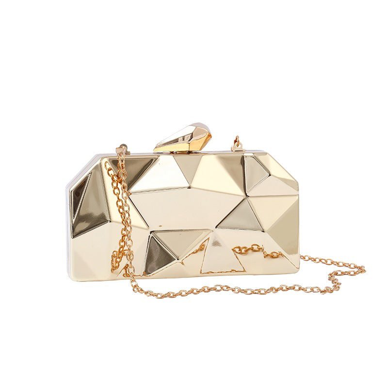 Unique Square Metal Evening Clutch Bag