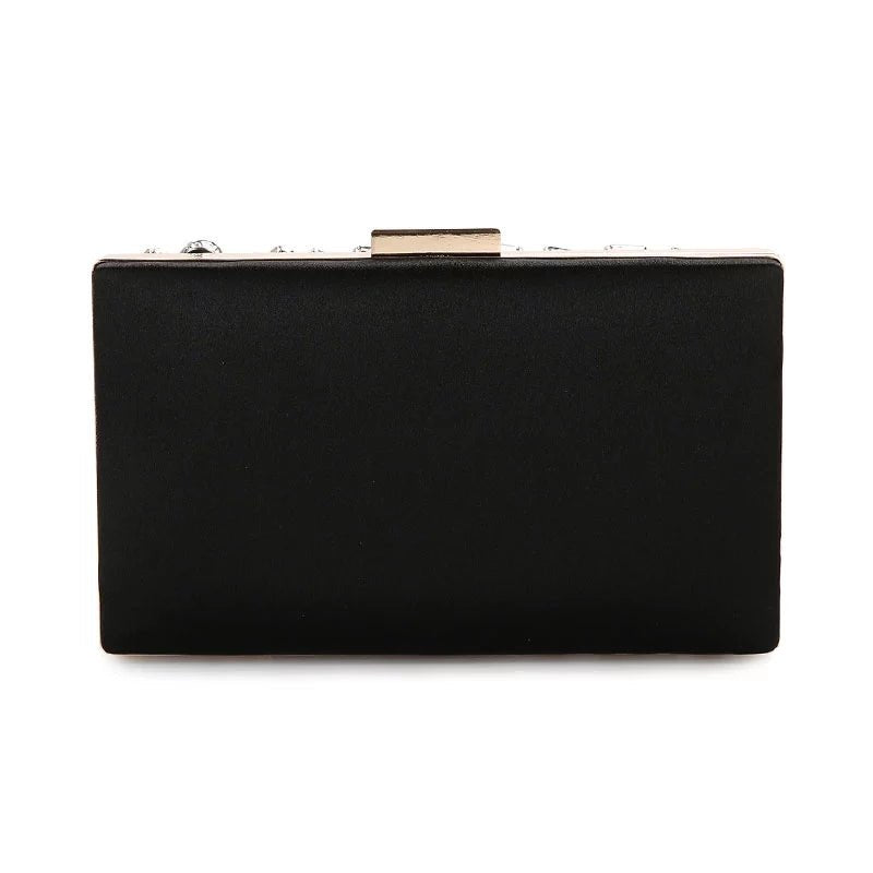 Women's Clutch Bag Wedding Purse Evening Shoulder Bags with Two Chain