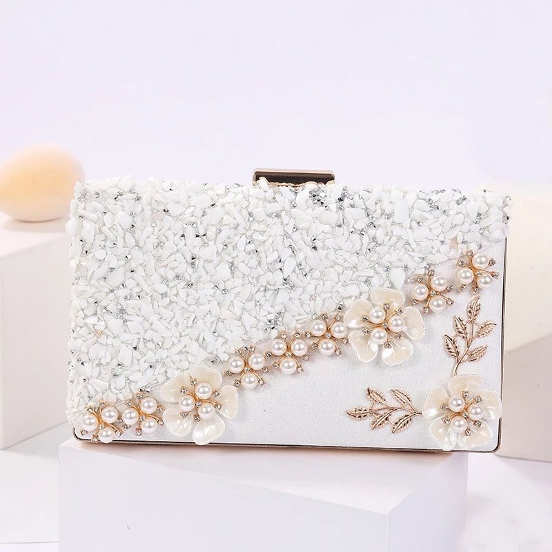 Women's Crossbody Bag for Ladies Flower Sequin Clutch Purse
