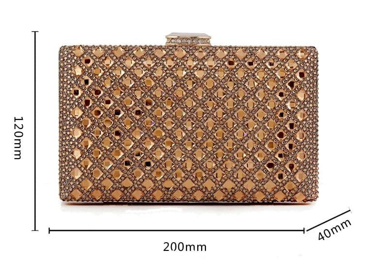 gold Clutch Women Evening bags Ladies Crystal Day Clutches Wallet Wedding Purse Party Banquet bag Black/Gold/Silver