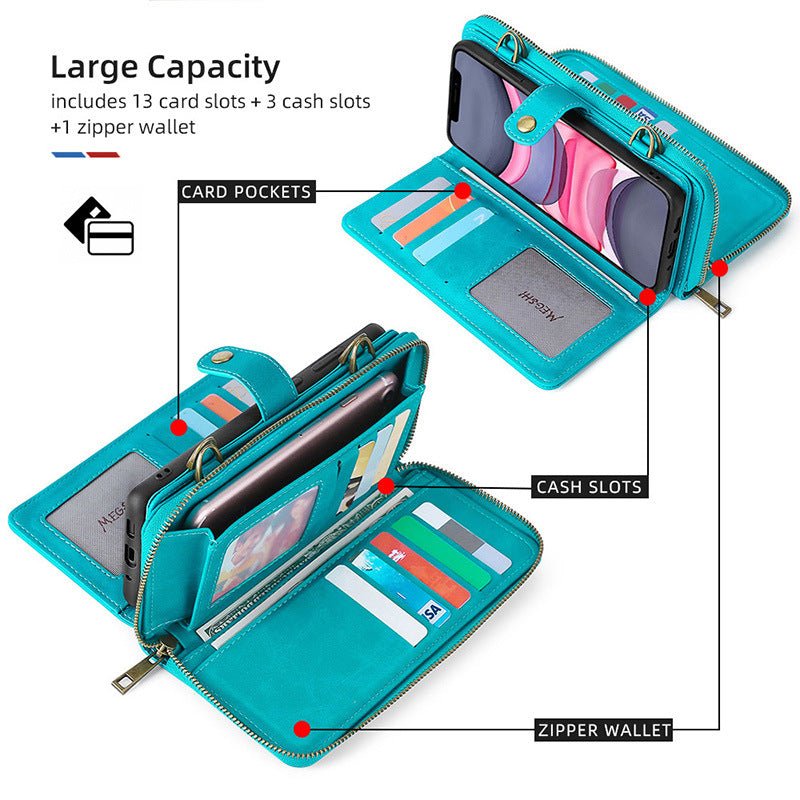 iPhone Wallet Leather Phone Case Card Holder