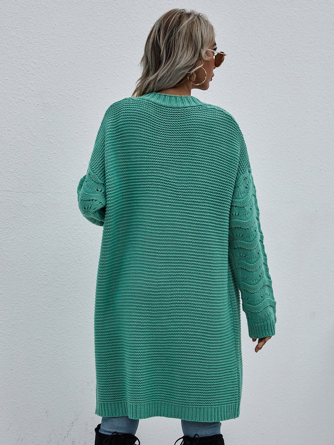 Solid Color Commuter Loose Cardigan