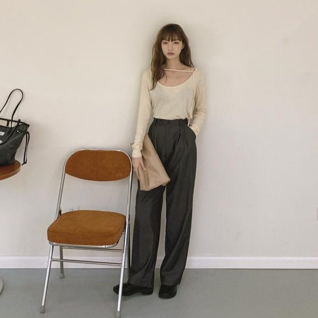Maige Pleated Wide Leg Pants - 2 Colors