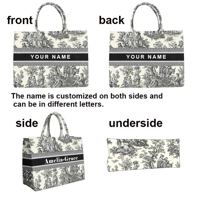 Marcella Your Name Monogram Canvas Totes - 20 Styles
