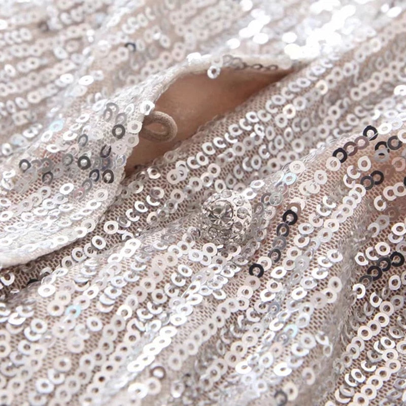 Marea Glitter Sequin Kimono Cardigan Mini Dress
