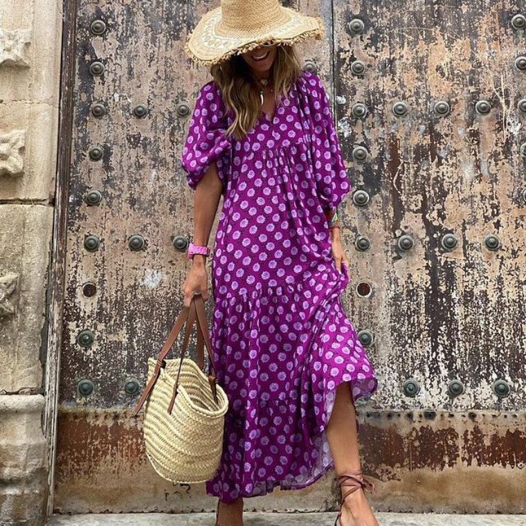 Mariana Printed Midi Baby Doll Dresses - 7 Colors