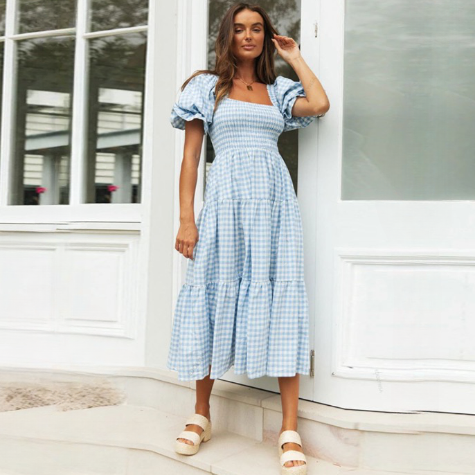 Marianne Gingham Midi Dresses - 2 Colors