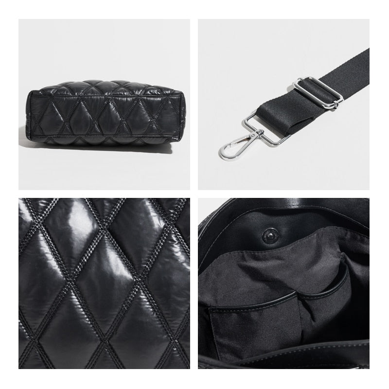 Marla Diamond Quilted Puffer Totes - 5 Colors