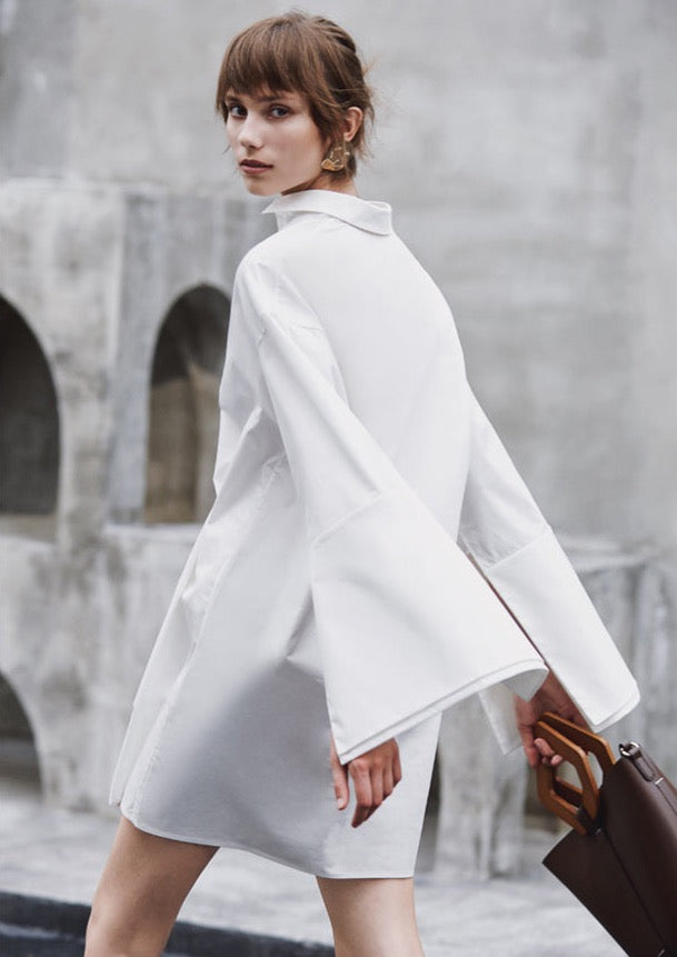 Marla Mini Shirt Dress with Wide Cuffs