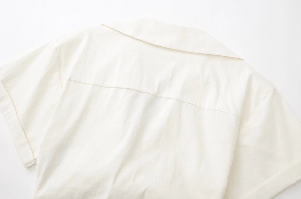 Matias Twist Front Cropped Shirts - 9 Colors