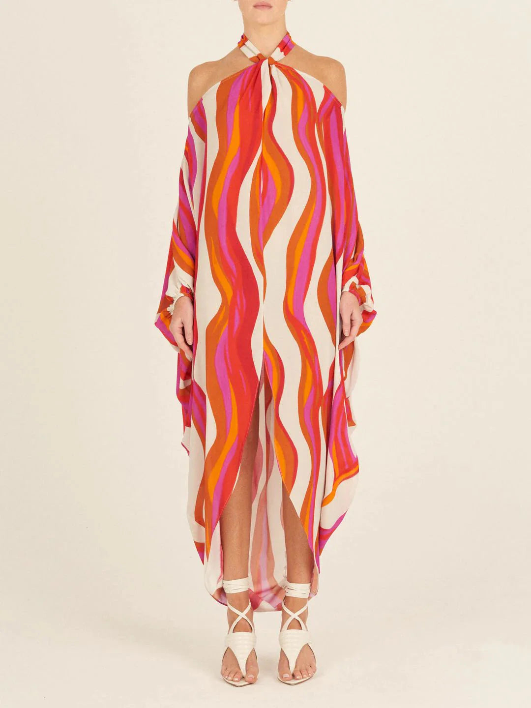 Maya Zebra Stripe Print Halter Dress - 2 Colors