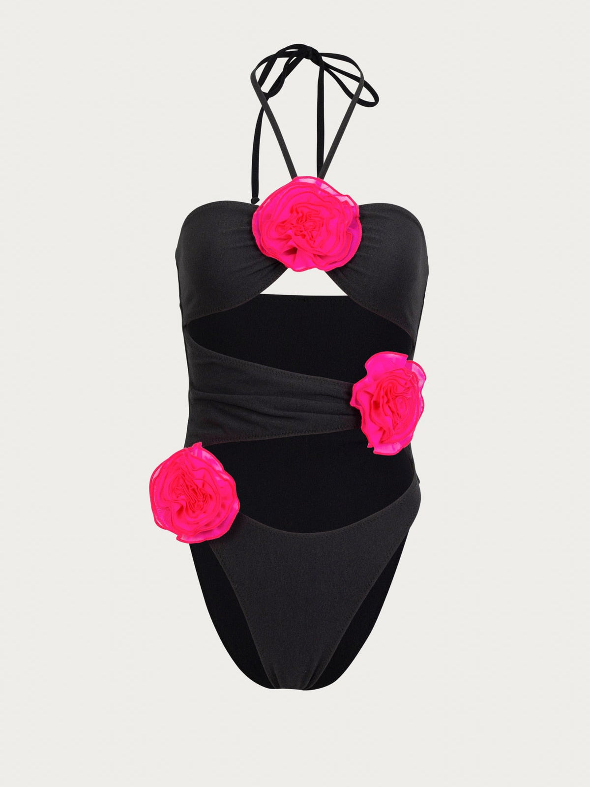 Meerah Flower Corsage Bandeau Retro Swimsuits - 3 Colors